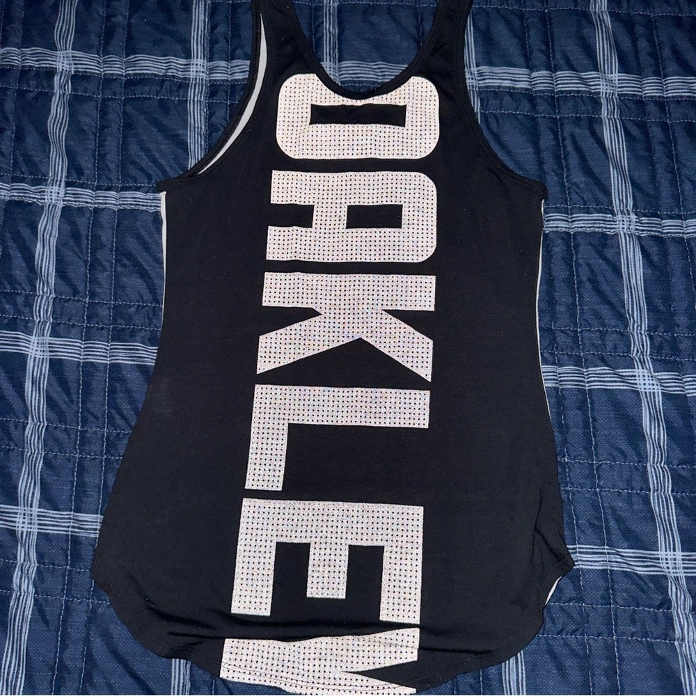 Oakley Reflective Logo Performance Tank Top Small White/Black Colorblock